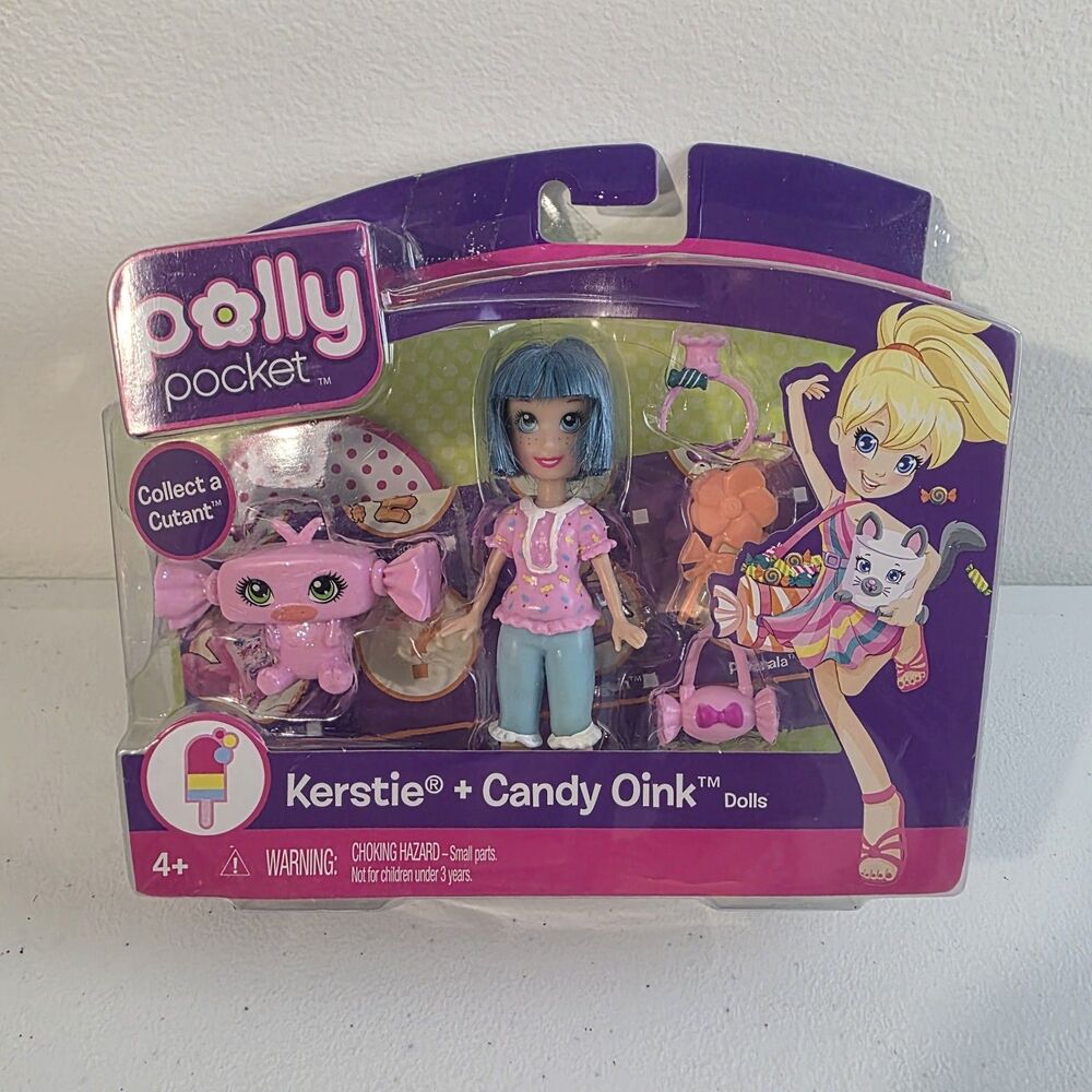 Polly Pocket Kerstie & Candy Oink New NIP Sealed Rare 2009 *Read*
